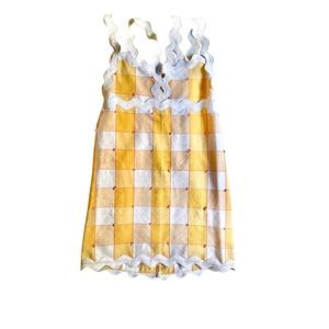 Paris99 Plaid Yellow Dress Opening Ceremony Picnic